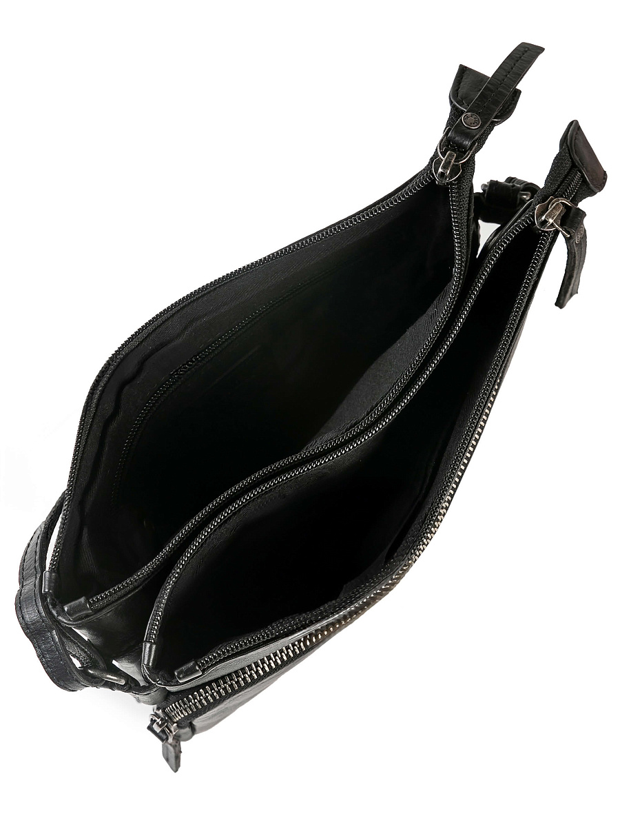 Сумка через плечо Dr.Koffer из натуральной кожи черная