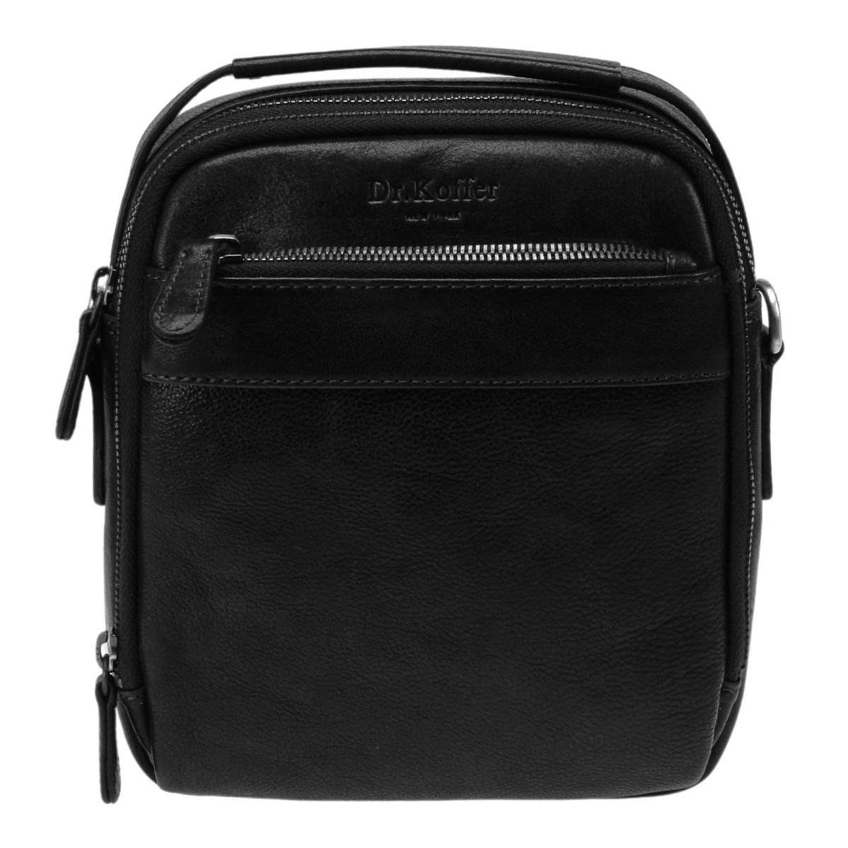 Сумка через плечо Dr.Koffer из натуральной кожи черная
