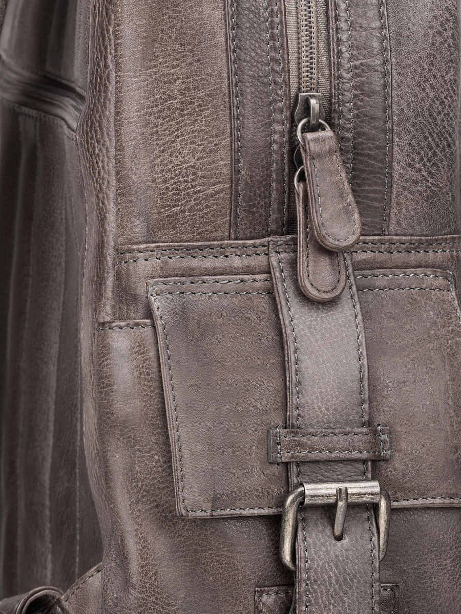 Рюкзак Dr. Koffer из натуральной кожи серый