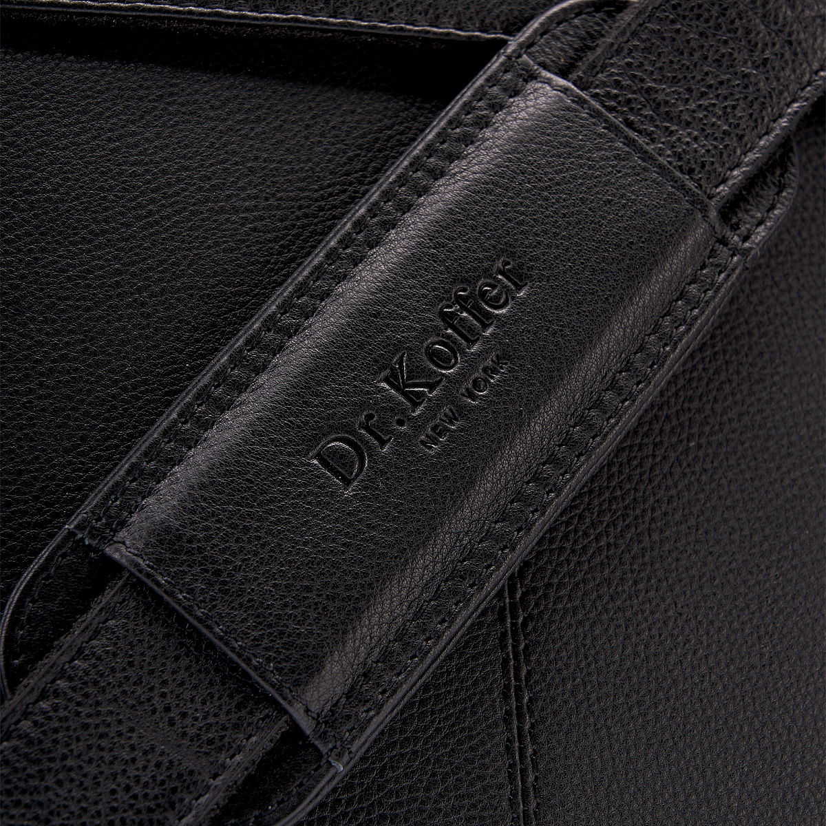 Деловая сумка Dr.Koffer из натуральной кожи черная