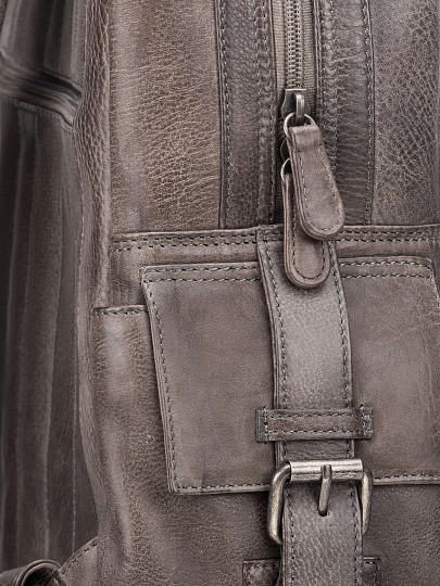 Рюкзак Dr. Koffer из натуральной кожи серый