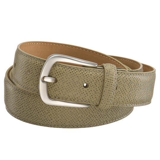 Ремень Dr. Koffer из натуральной кожи бежевый