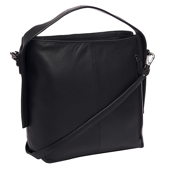 Женская сумка Dr.Koffer из натуральной кожи чёрная