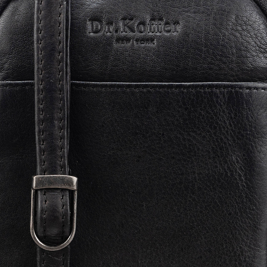 Сумка через плечо Dr.Koffer из натуральной кожи черная