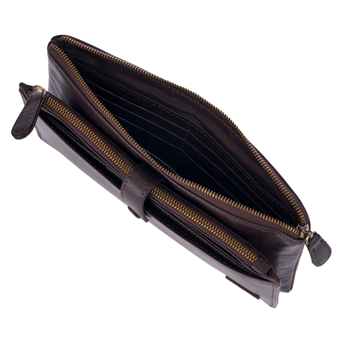 Портмоне Dr.Koffer из натуральной кожи коричневое