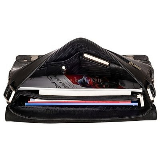 Портфель Dr.Koffer из натуральной кожи черный