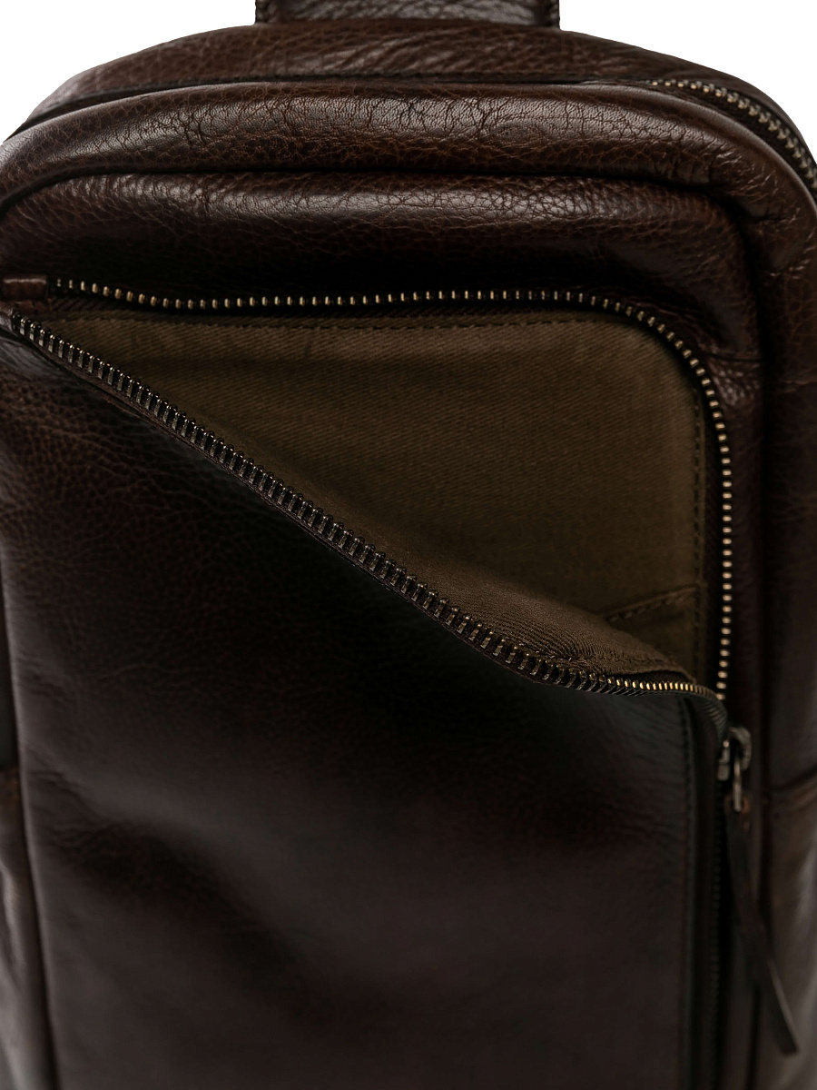 Рюкзак Dr.Koffer из натуральной кожи темно-коричневый