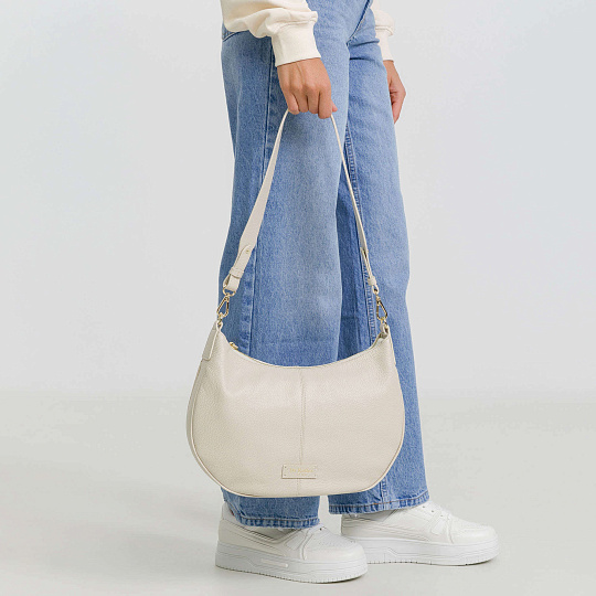 Женская сумка  Dr. Koffer из натуральной кожи бежевая