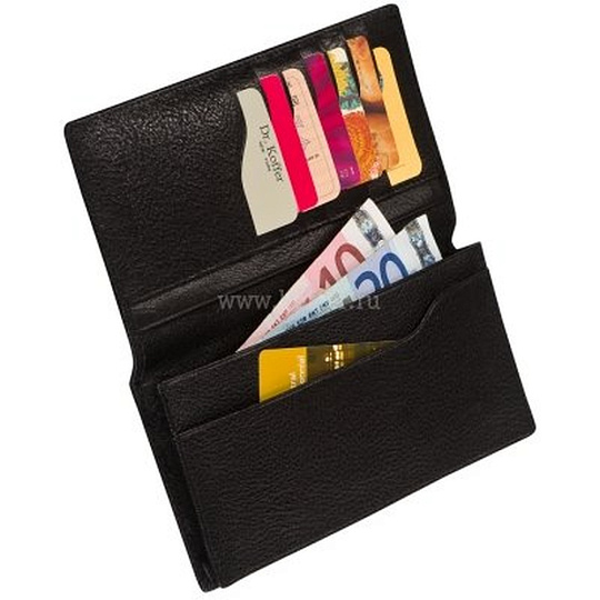 Портмоне Dr.Koffer из натуральной кожи черное