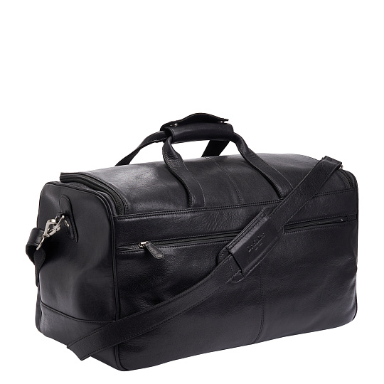 Сумка дорожная Dr.Koffer из натуральной кожи черная