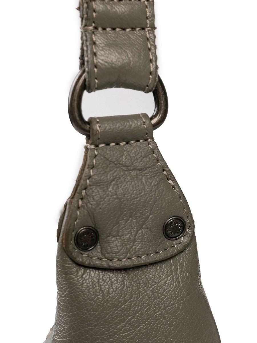 Сумка через плечо Dr.Koffer из натуральной кожи серая