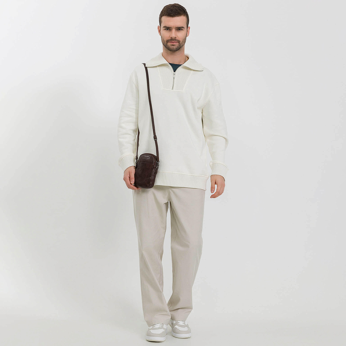 Сумка через плечо Dr.Koffer из натуральной кожи коричневая