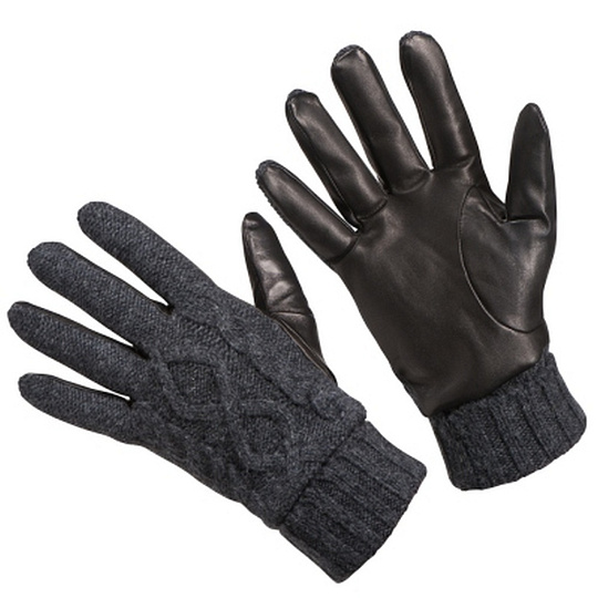 Мужские перчатки из кожи и вязаного трикотажа Dr.Koffer H710058-41-04