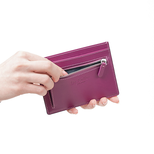 Кошелек Dr.Koffer из натуральной кожи фиолетовый