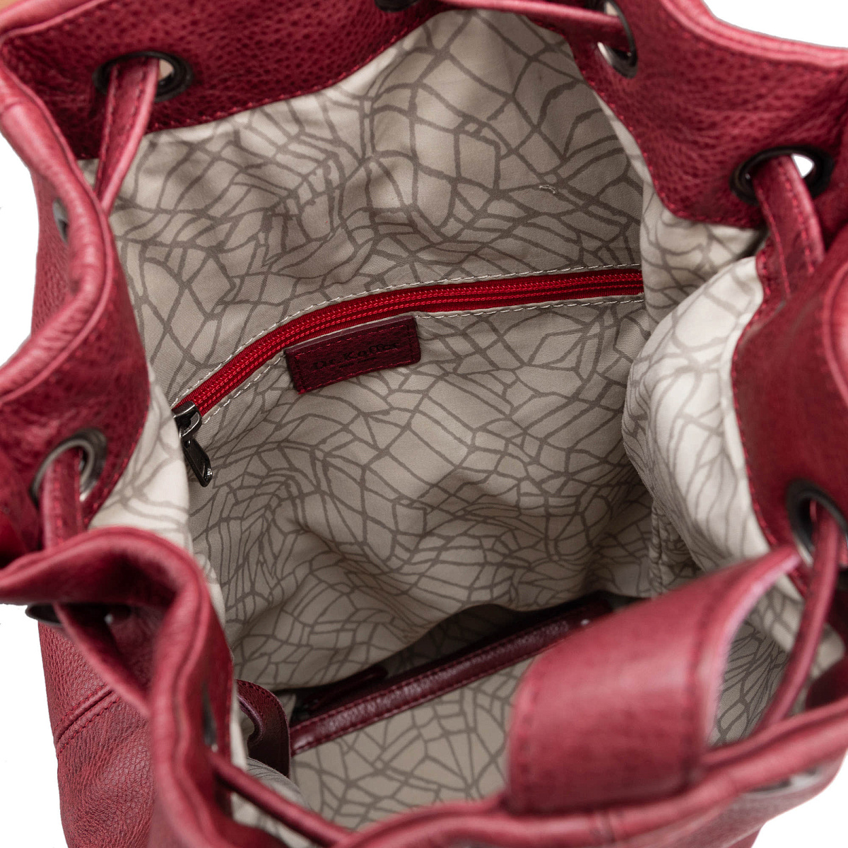 Рюкзак Dr.Koffer из натуральной кожи бордовый