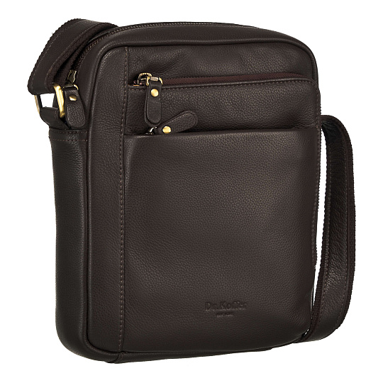 Сумка через плечо Dr.Koffer из натуральной кожи коричневая