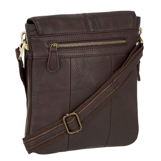 Сумка через плечо Dr.Koffer из натуральной кожи коричневая