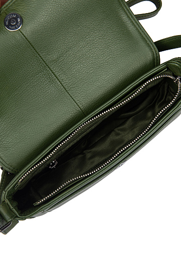 Женская сумка Dr.Koffer из натуральной кожи зеленая