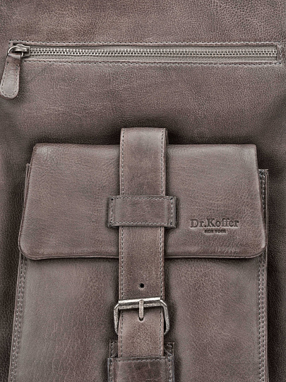 Рюкзак Dr. Koffer из натуральной кожи серый