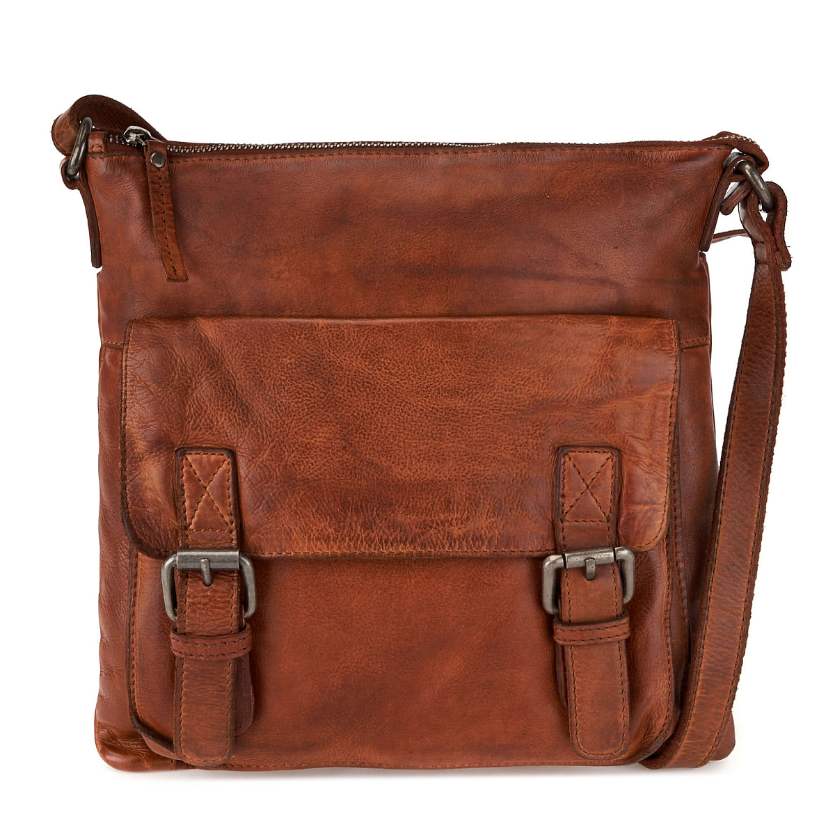 Сумка через плечо Dr.Koffer из натуральной кожи коричневая