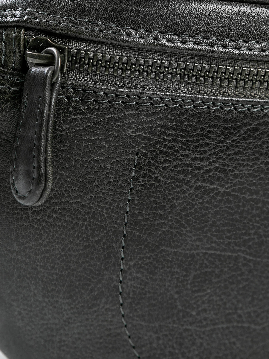 Сумка на пояс Dr. Koffer из натуральной кожи серая