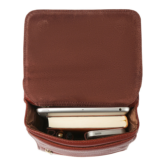 Сумка через плечо Dr.Koffer из натуральной кожи коричневая