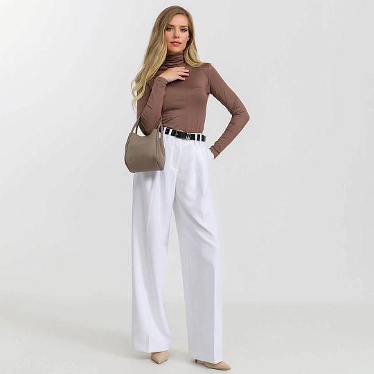 Женская сумка Dr. Koffer из натуральной кожи бежевая