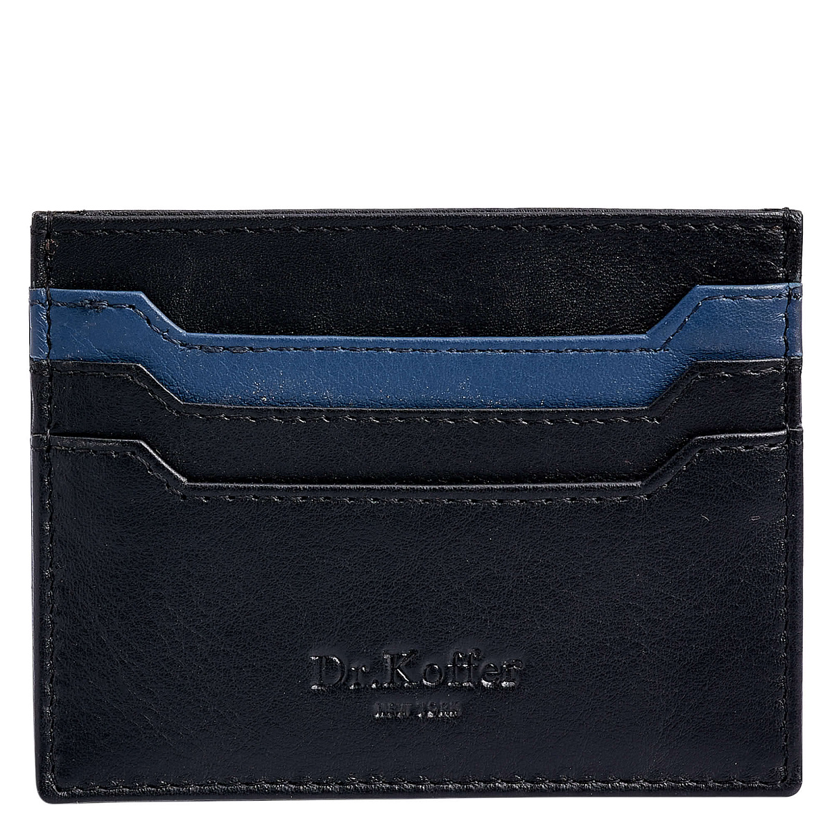 Кредитница Dr.Koffer из натуральной кожи черная