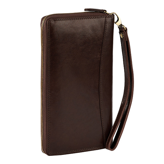 Портмоне Dr.Koffer из натуральной кожи коричневое