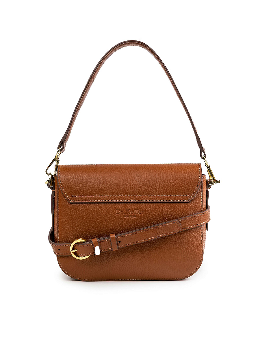 Женская сумка Dr.Koffer из натуральной кожи коричневая