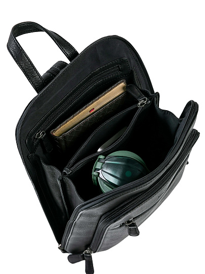 Рюкзак Dr.Koffer из натуральной кожи черный