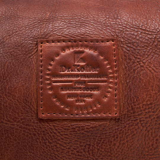 Сумка дорожная Dr.Koffer из натуральной кожи коричневая