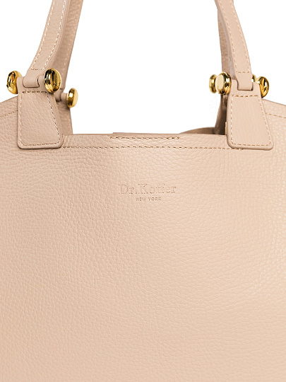 Женская сумка Dr. Koffer из натуральной кожи бежевая