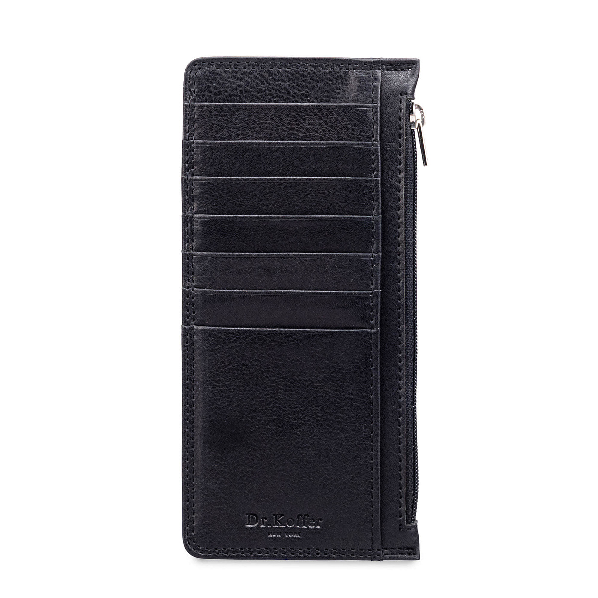 Кредитница Dr.Koffer из натуральной кожи черная