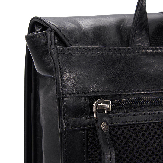 Рюкзак Dr.Koffer из натуральной кожи черный