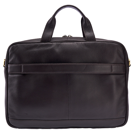 Деловая сумка Dr.Koffer из натуральной кожи темно-коричневая