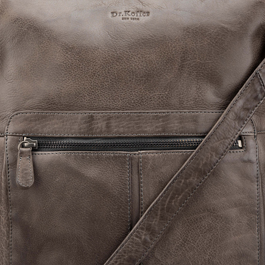 Сумка через плечо Dr.Koffer из натуральной кожи коричневая