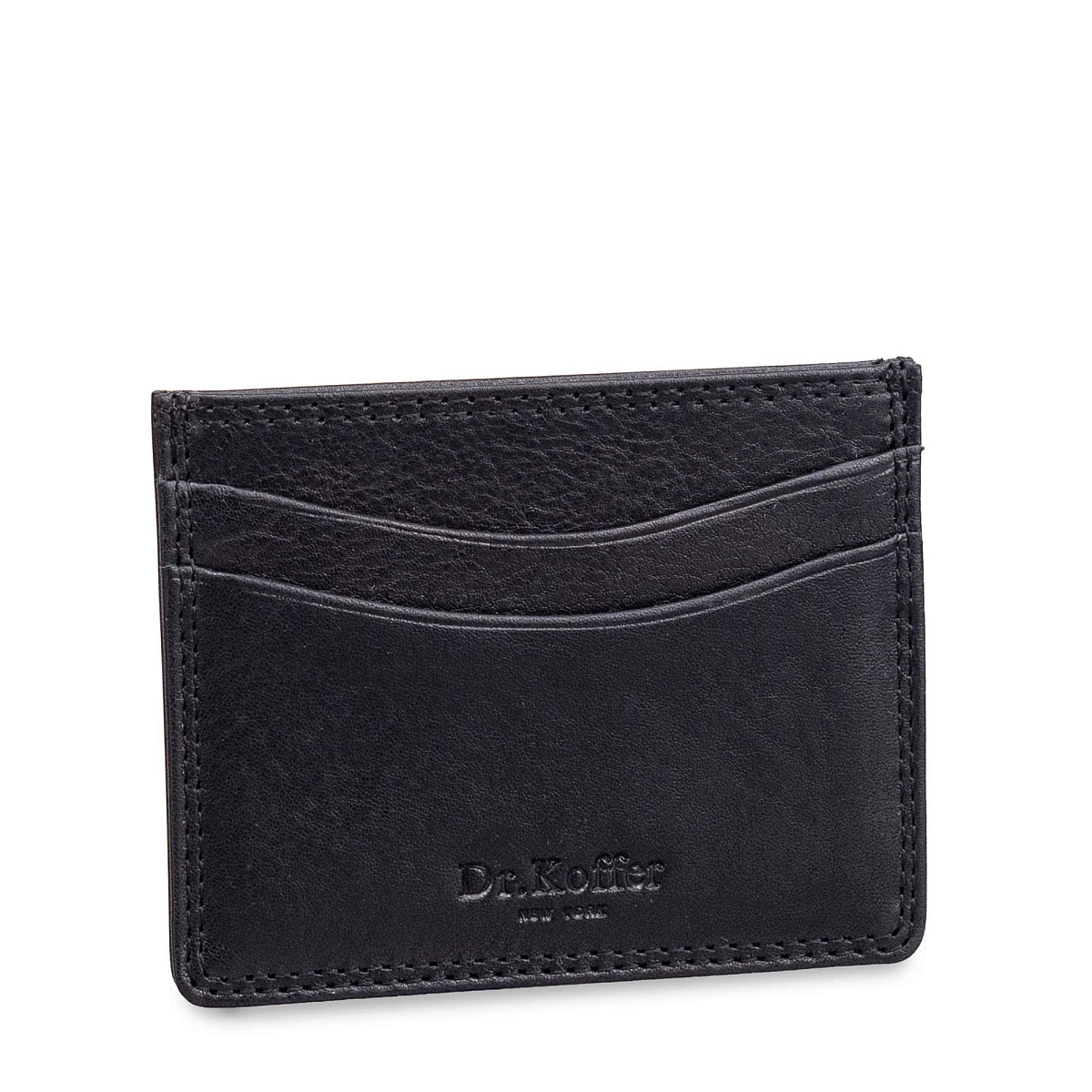 Кредитница Dr.Koffer из натуральной кожи черная
