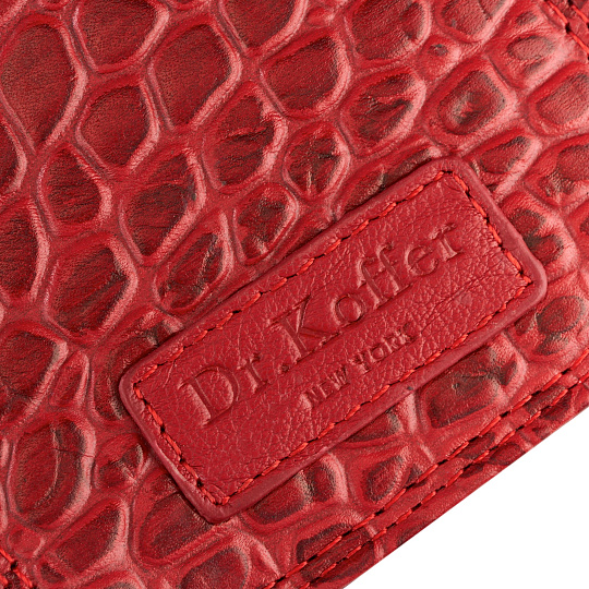 Кредитница Dr.Koffer из натуральной кожи красная