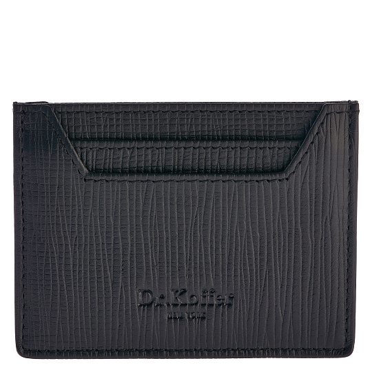 Кредитница Dr.Koffer из натуральной кожи черная