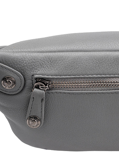 Сумка на пояс Dr. Koffer из натуральной кожи серая
