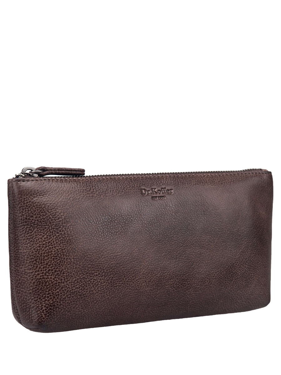 Сумка-визитка Dr. Koffer из натуральной кожи коричневая