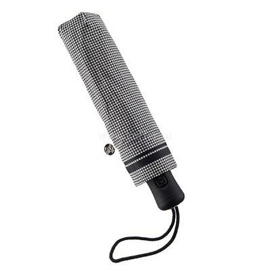 Серый женский зонт автомат гусиная лапка Dr.Koffer