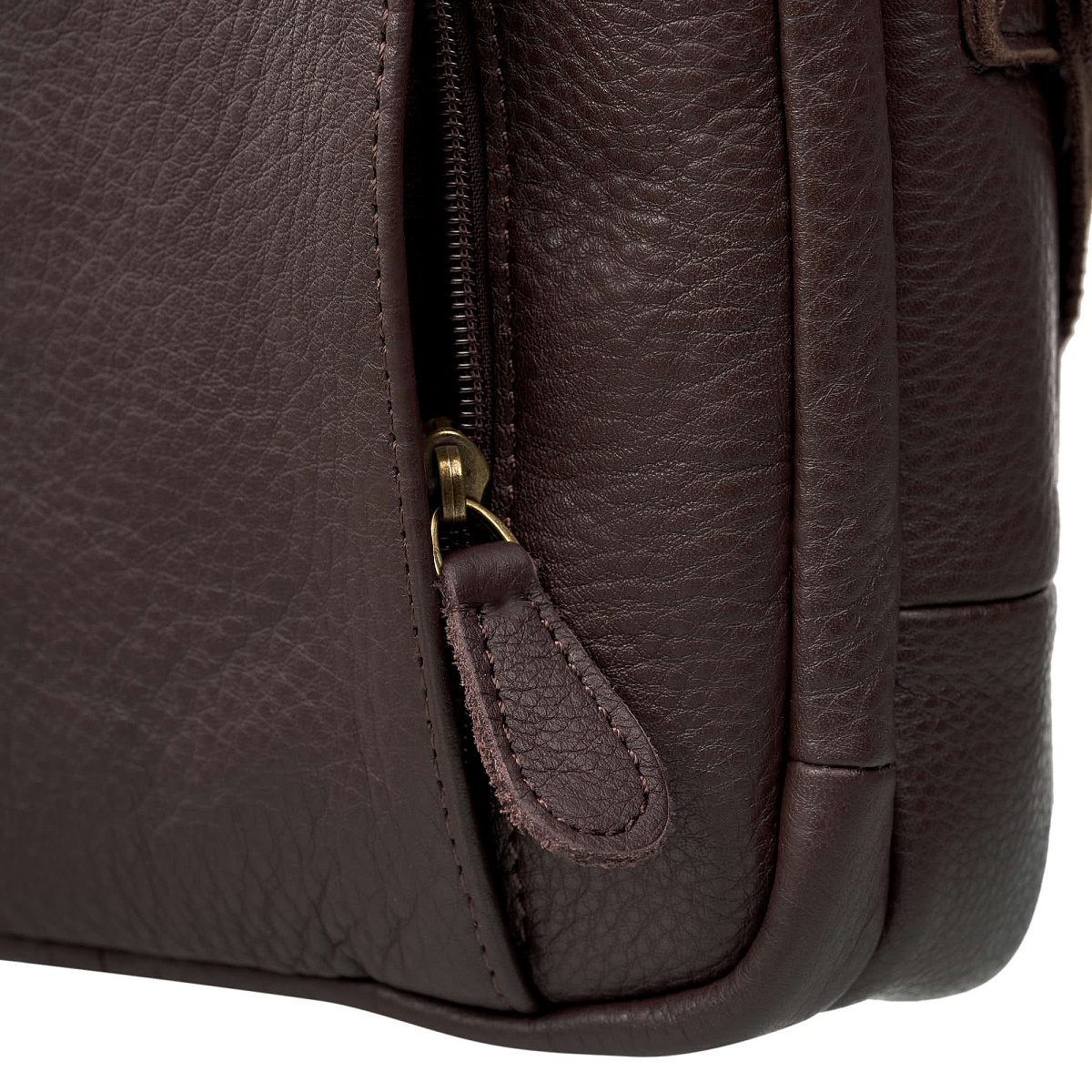 Сумка через плечо Dr.Koffer из натуральной кожи коричневая