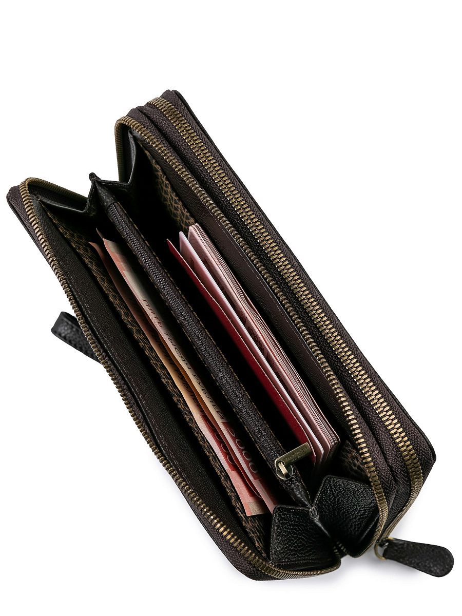 Портмоне Dr.Koffer из натуральной кожи коричневое