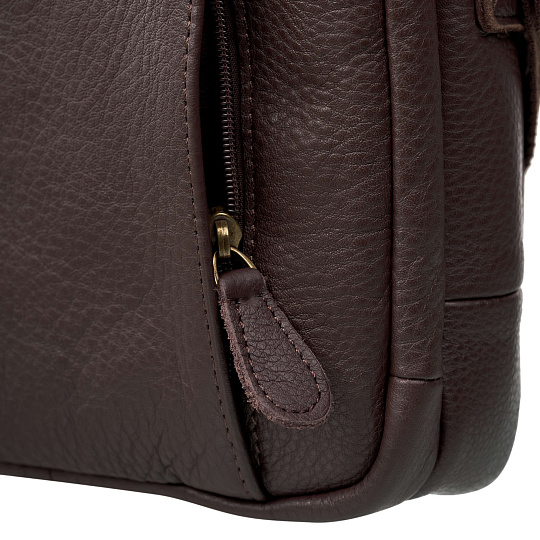 Сумка через плечо Dr.Koffer из натуральной кожи коричневая