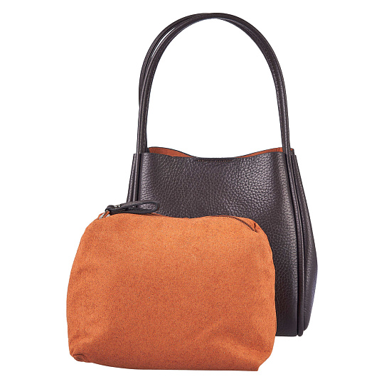 Женская сумка Dr. Koffer из натуральной кожи коричневая