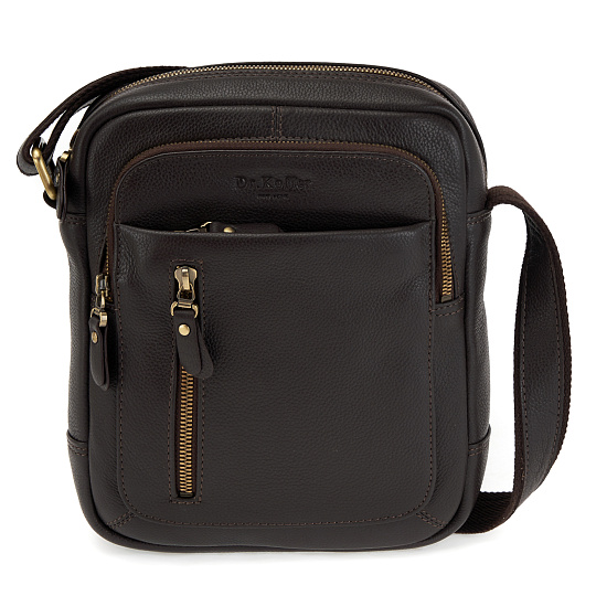 Сумка через плечо Dr.Koffer из натуральной кожи коричневая