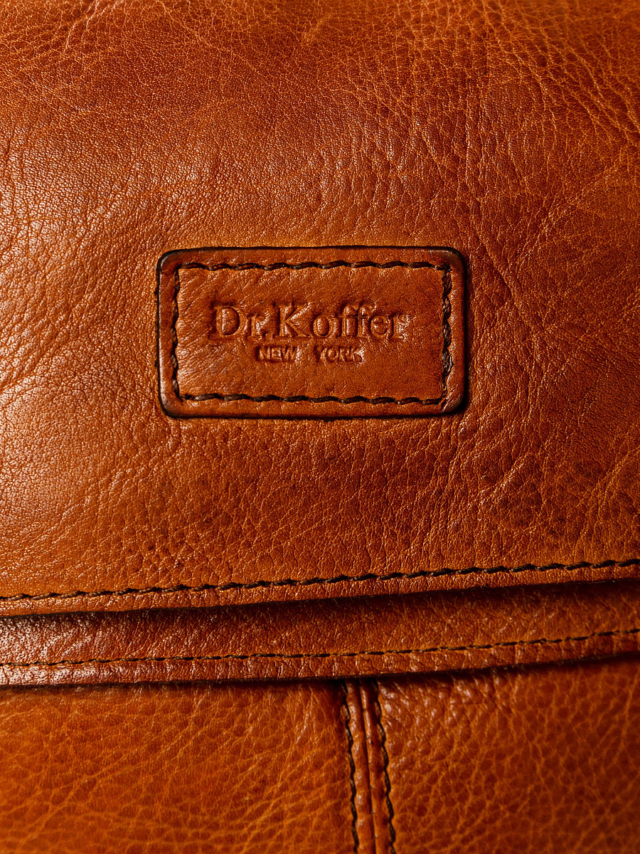 Рюкзак Dr.Koffer из натуральной кожи светло-коричневый