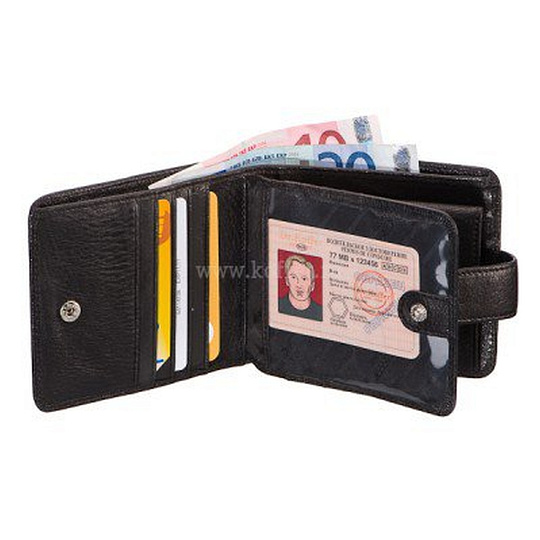 Портмоне Dr.Koffer из натуральной кожи черное